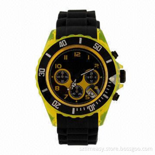 Fashionable children's watches in plastic case